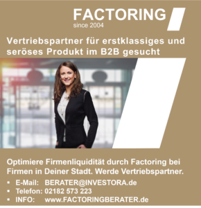 Der Bewerbungsprozess

Um dich für die Position als Verkaufsprofi bei uns zu bewerben, schicke uns bitte deine Bewerbungsunterlagen, bestehend aus Lebenslauf und Anschreiben per E-Mail an Berater@investora.de.

Im Anschreiben kannst du uns gerne erzählen, warum du dich als Verkaufsprofi siehst und welche Erfolge du bereits in diesem Bereich erzielt hast. Teile uns auch deine Erwartungen an die Position mit.

Nach einer ersten Sichtung der Bewerbungsunterlagen vereinbaren wir einen Videocall per Teams. Dabei möchten wir uns kennenlernen und erste beiderseitige  Erwartungen besprechen. Wir haben die Möglichkeit, offene Fragen zu klären und mehr über deine Motivation und Fähigkeiten zu erfahren.

Wenn der Videocall positiv verläuft, laden wir dich zu einem persönlichen Gespräch in die Besucher-Lounge der INVESTORA in Kaarst bei Neuss ein. Dort haben wir die Gelegenheit, uns in entspannter Atmosphäre intensiver auszutauschen und über deine Verkaufserfahrung zu sprechen. Wir sind daran interessiert, mehr über deine Erfolge und deine Herangehensweise im Verkauf zu erfahren.

Das Gespräch führt unser Geschäftsführer, Holger Käunicke. Er ist ein alter Vertriebsprofi und Hands on Manager mit schneller Entscheidung. Nach dem Gespräch werden wir intern beraten und eine Entscheidung treffen. Wir werden dich zeitnah über das Ergebnis informieren.

Wenn du Fragen zum Prozess hast oder weitere Informationen benötigst, stehe ich gerne zur Verfügung. Wir freuen uns darauf, dich kennenzulernen und mehr über deine Verkaufsexpertise zu erfahren.